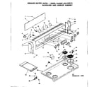 Kenmore 6289428210 backguard and cooktop assembly diagram