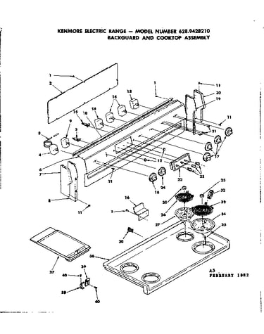 Backguard and cooktop assembly