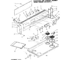 Kenmore 6289437611 backguard and cooktop assembly diagram