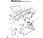 Kenmore 6289437612 backguard and cooktop assembly diagram