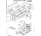 Kenmore 6289447810 backguard and cooktop assembly diagram
