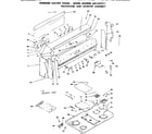 Kenmore 6289447911 backguard and cooktop assembly diagram