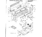 Kenmore 6289457710 backguard and cooktop assembly diagram