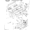 Kenmore 6289467810 backguard and cooktop assembly diagram