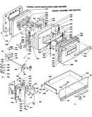 Doors, latch mechanism and drawer