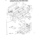 Kenmore 6289467811 backguard and cooktop assembly diagram