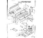 Kenmore 6289467910 backguard and cooktop assembly diagram