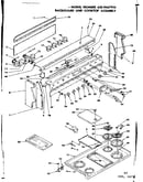 Backguard and cooktop assembly