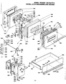Doors, latch mechanism and drawer