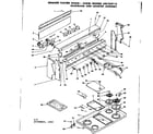 Kenmore 6289468110 backguard and cooktop assembly diagram