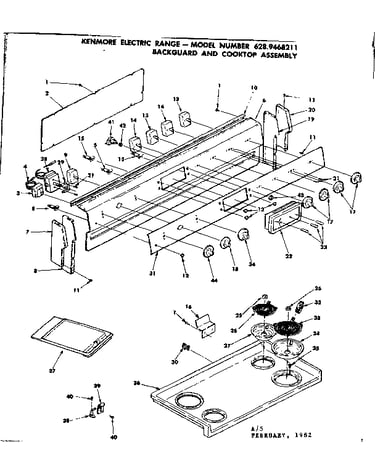 Backguard and cooktop assembly
