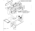 Kenmore 6289497140 backguard and cooktop assembly diagram