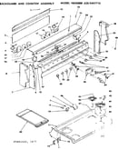 Backguard cooktop assembly