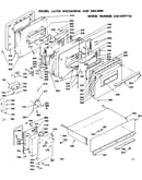 Doors, latch mechanism and drawer