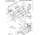 Kenmore 6289497890 backguard and cooktop assembly diagram