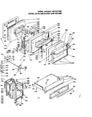 Door, latch mechanism and drawer