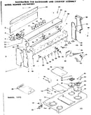 Backguard and cooktop assembly