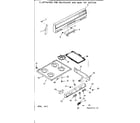 Kenmore 6476157560 backguard and main top section diagram