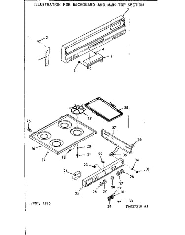 Backguard and main top section
