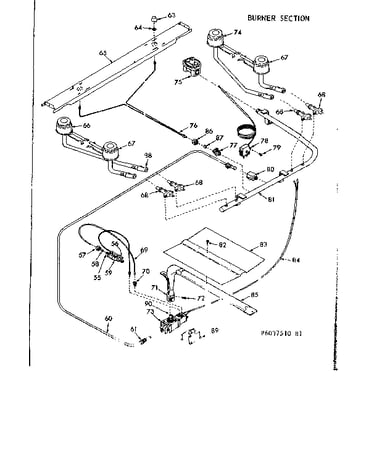 Burner section