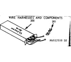 Kenmore 6476157560 wire harness and components diagram