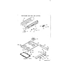 Kenmore 6476057323 backguard and main top section diagram