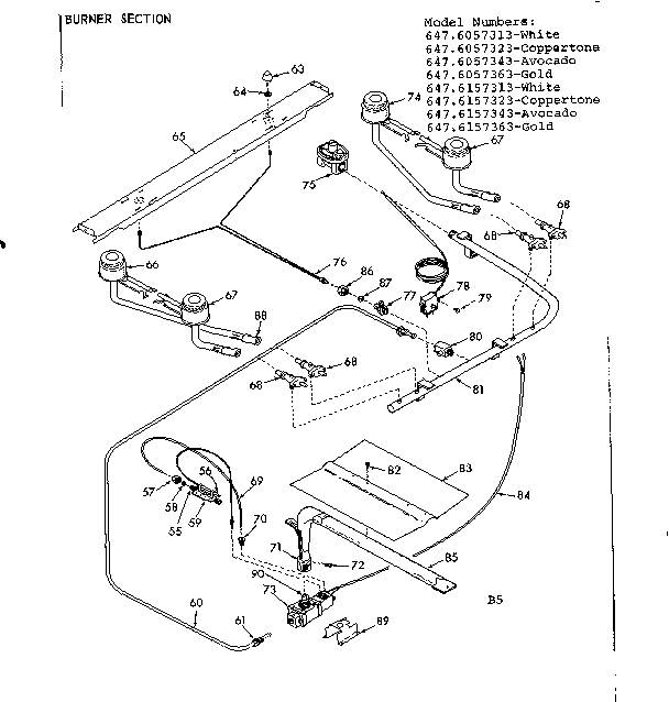 Burner section