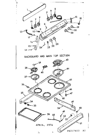 Backguard & main top section