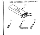 Kenmore 9116327510 wire harness and components diagram