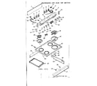 Kenmore 6476257510 backguard and main top section diagram