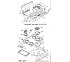 Kenmore 9116287421 backguard and main top section diagram