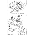 Kenmore 6476277411 backguard and main top section diagram