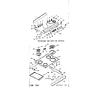 Kenmore 9116287462 backguard and main top section diagram