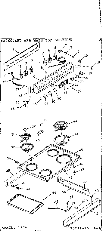 BACKGUARD AND MAIN TOP SECTION