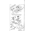 Kenmore 9116277427 backguard and main top section diagram