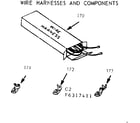 Kenmore 9116317421 wire harnesses and components diagram