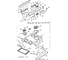 Kenmore 9116367420 backguard and main top section diagram