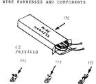 Kenmore 6476357440 wire harnesses and components diagram