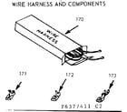Kenmore 9116387411 wire harness and components diagram