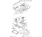 Kenmore 9116377422 backguard and main top section diagram