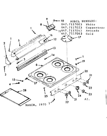 Backguard and main top section