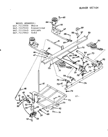 Burner section