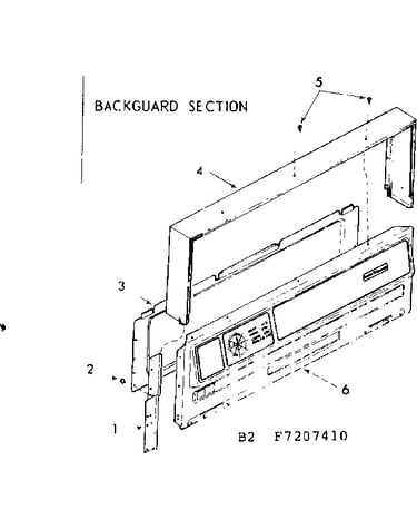 Backguard section
