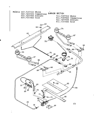 Burner section
