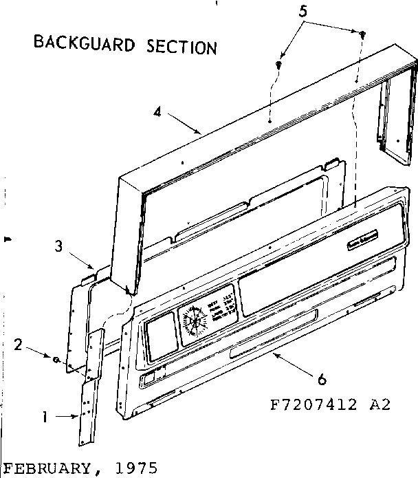 Backguard section