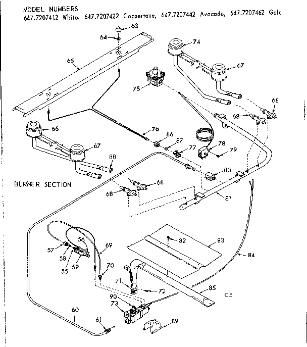 Burner section