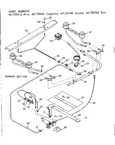 Burner section