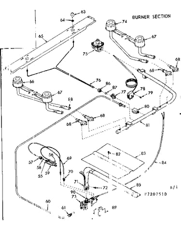 Burner section