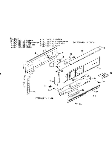 Backguard section