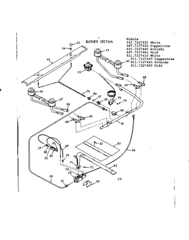 Burner section